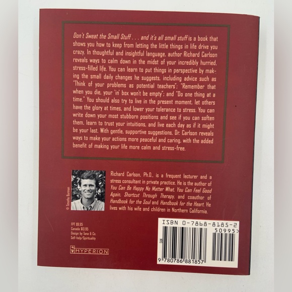 🌹New Listing🌹NWT Don't Sweat the Small Stuff - Book by Richard Carlson, Ph.D. - Picture 3 of 4